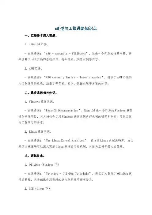 ctf逆向工程进阶知识点