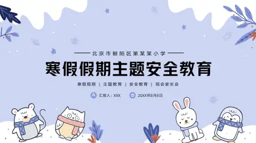 春节寒假假期冬季安全教育PPT