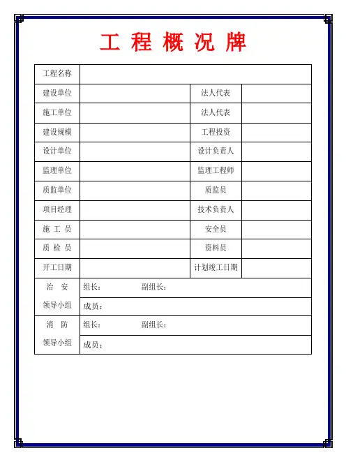 施工现场五牌一图