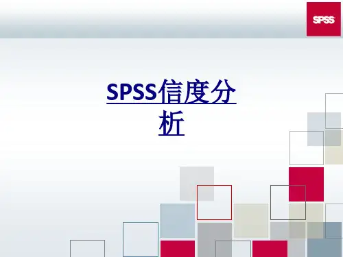 SPSS信度分析优质PPT课件