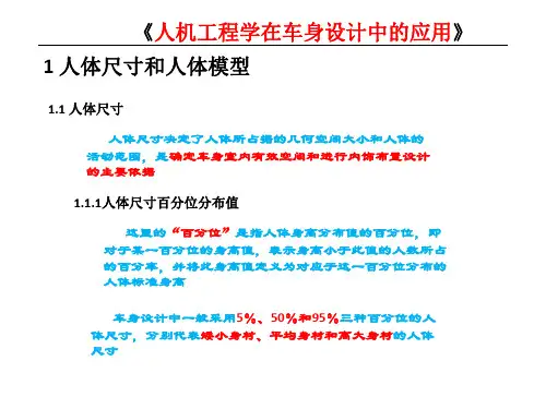人机工程学在车身设计中的运用