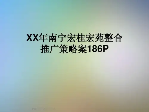 XX年南宁宏桂宏苑整合推广策略案186P