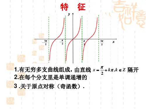 正切函数的性质及应用