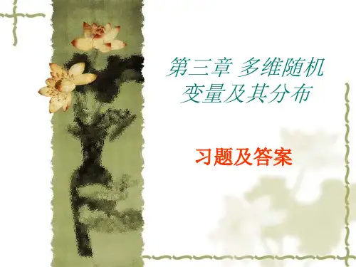 概率论与数理统计 多维随机变量及其分布习题答案