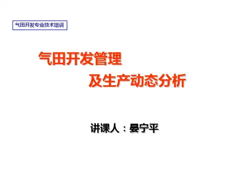气田开发管理及生产动态分析
