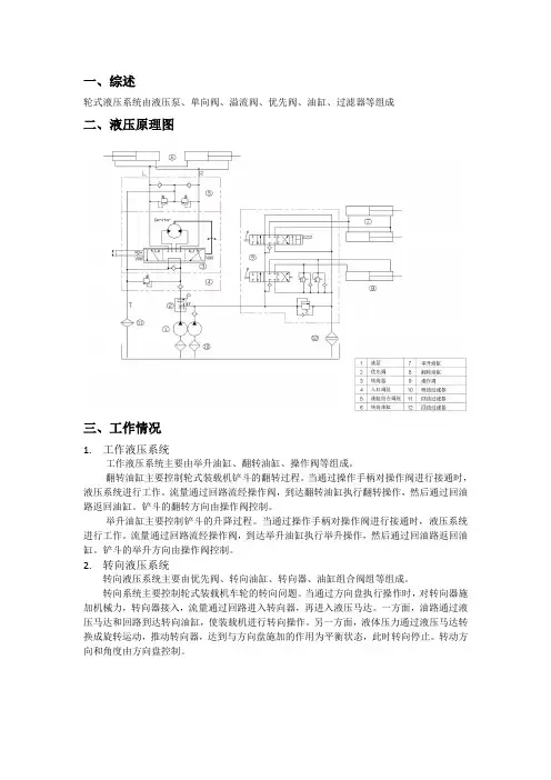 轮式装载机液压原理图说明