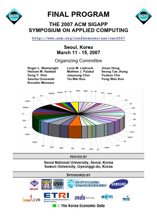 Suwon University, Gyeonggi-do, Korea SPONSORED BY