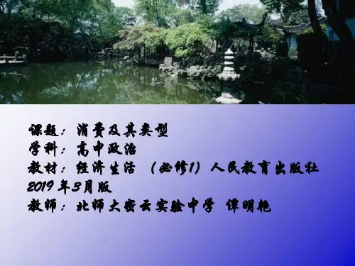 消费及其类型说课稿-PPT精选文档