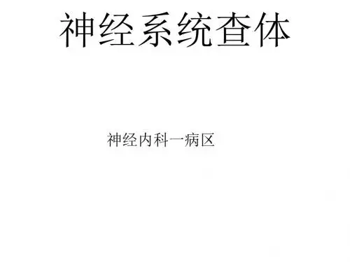 神经系统查体104 ppt课件