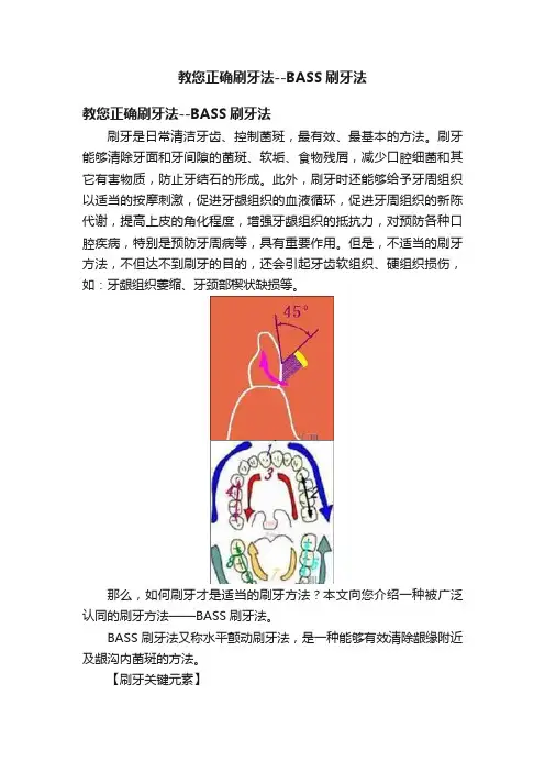 教您正确刷牙法--BASS刷牙法