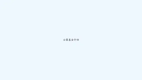 公募基金介绍 PPT