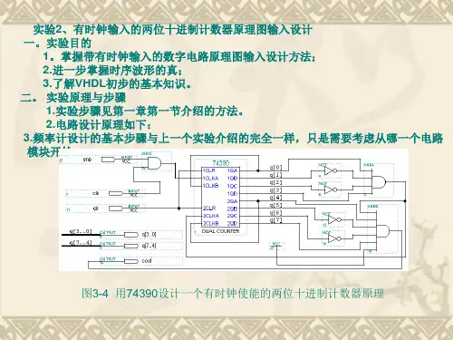实验2`有时钟输入的两位十进制计数器原理图输入设计