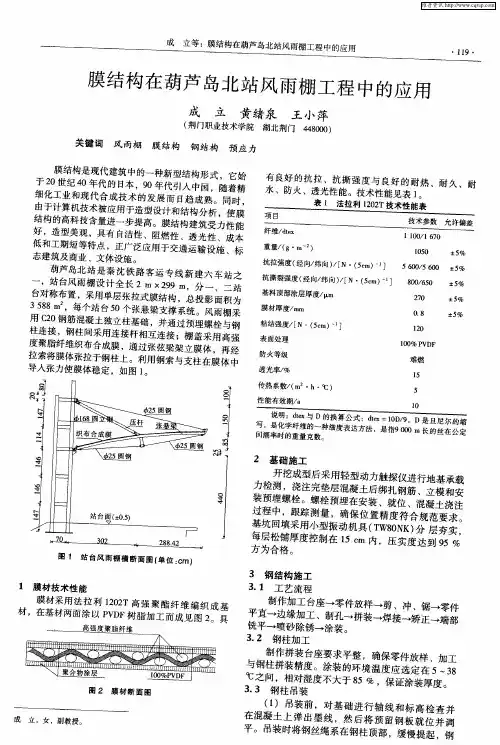 膜结构在葫芦岛北站风雨棚工程中的应用