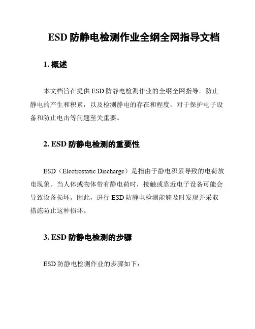 ESD防静电检测作业全纲全网指导文档