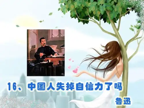 中国人失掉自信力了吗名师优课一等奖课件PPT公开课一等奖课件省赛课获奖课件
