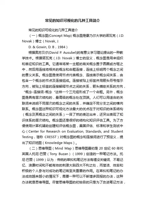 常见的知识可视化的几种工具简介