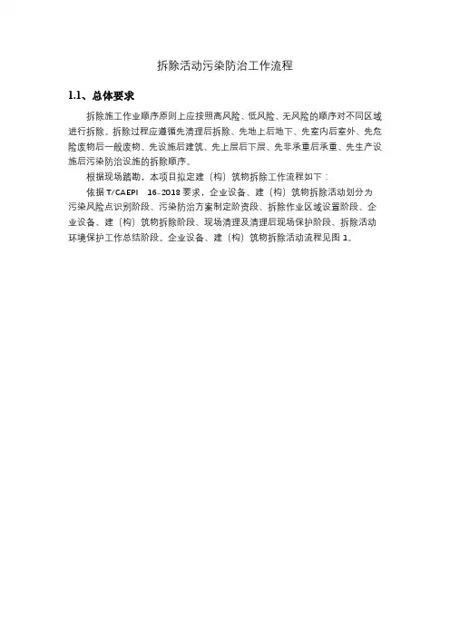 拆除活动污染防治工作流程