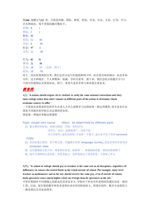 gre作文issue教育提纲完整版