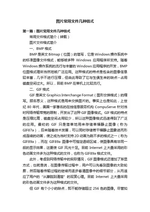 图片常用文件几种格式