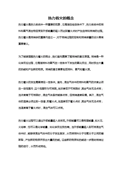 热力着火的概念