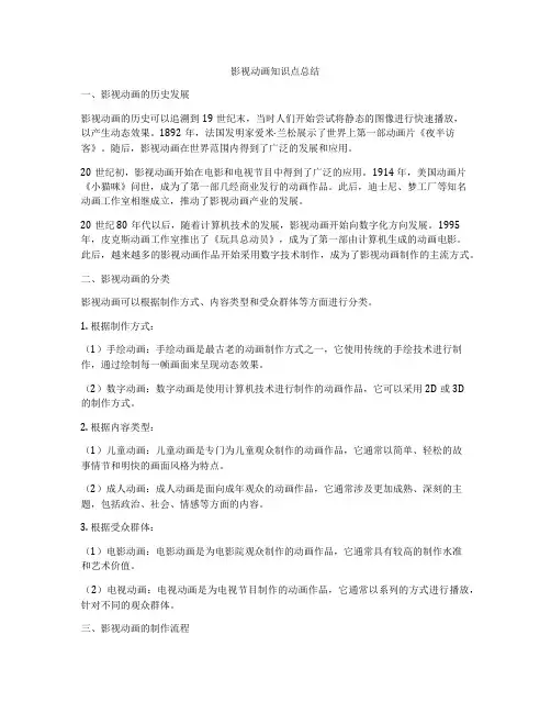 影视动画知识点总结