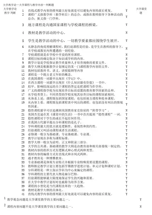 大学教学论—判断题