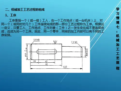 机械制造基础教学情境七：机械加工工艺规程
