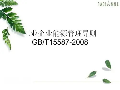 工业企业能源管理导则