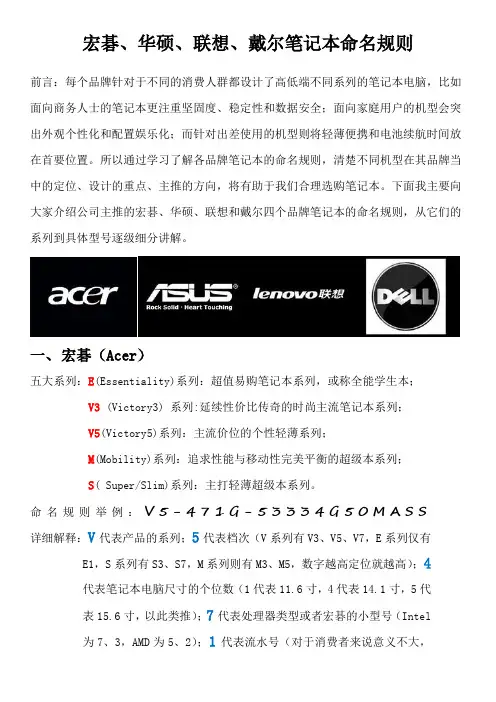 笔记本：命名规则详解及常识