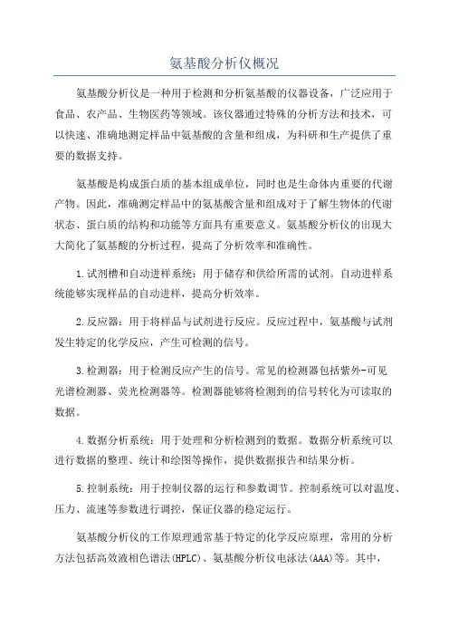 氨基酸分析仪概况