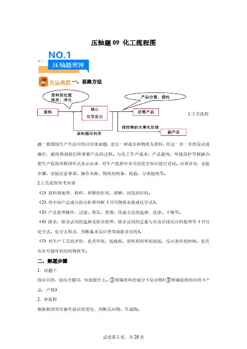 压轴题09 化工流程图-2024年中考化学压轴题专项训练(全国通用)