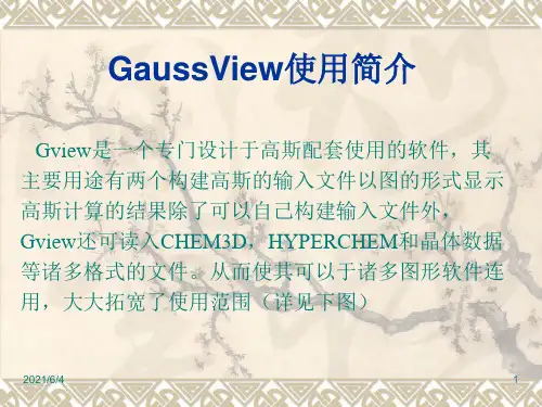 gaussview使用简介PPT课件