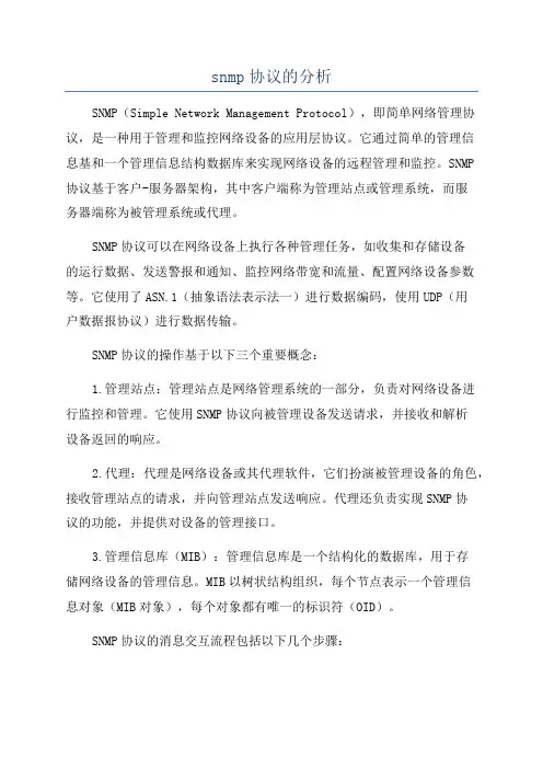 snmp协议的分析