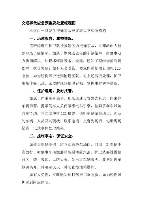 交通事故应急预案及处置流程图