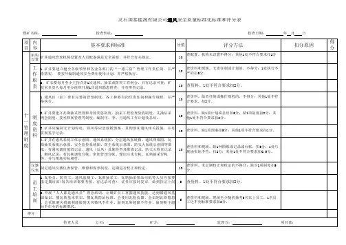 一通三防标准化表
