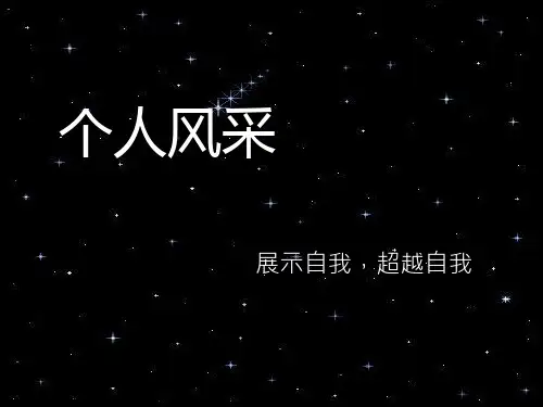 个人风采PPT
