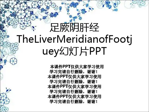 足厥阴肝经TheLiverMeridianofFootjuey幻灯片PPT