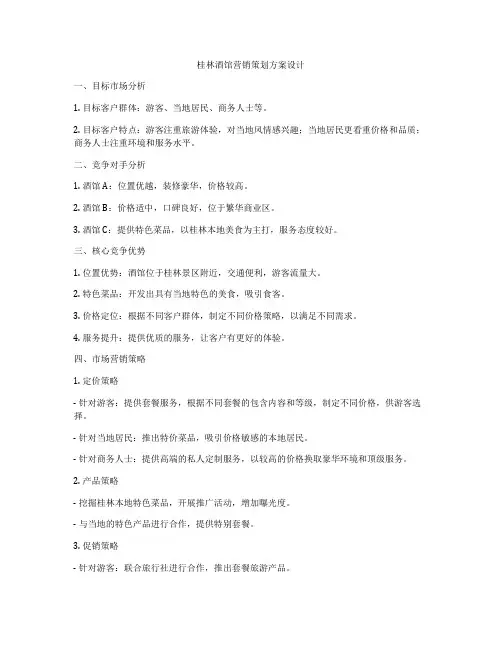 桂林酒馆营销策划方案设计