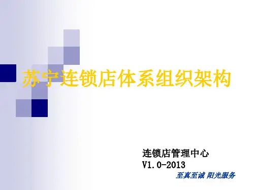 精  苏宁集团连锁体系连锁模式含组织架构