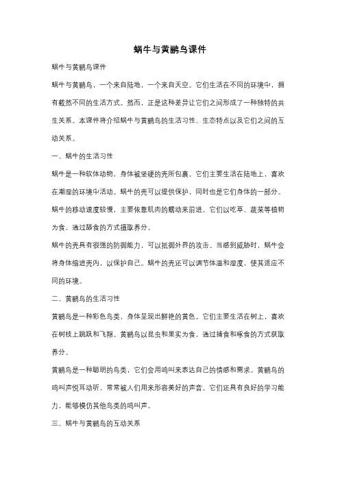 蜗牛与黄鹂鸟课件