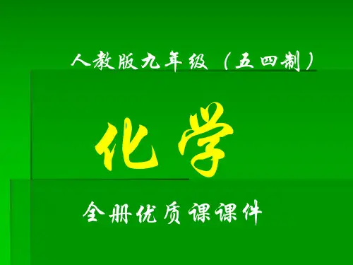 人教版化学(五四制)九年级全一册课件【新教材】