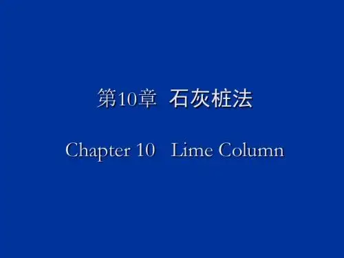 第10章  石灰桩