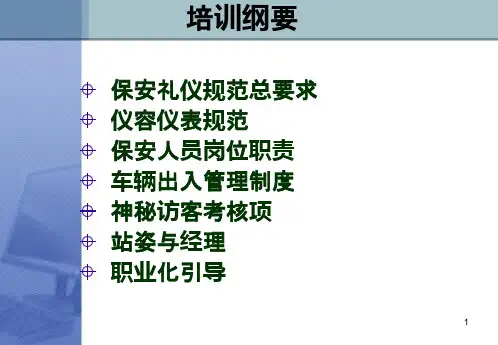保安人员培训PPT课件