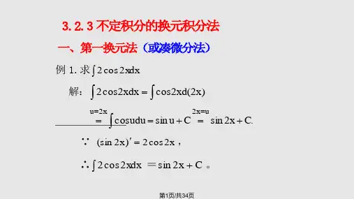 不定积分的换元积分法PPT课件