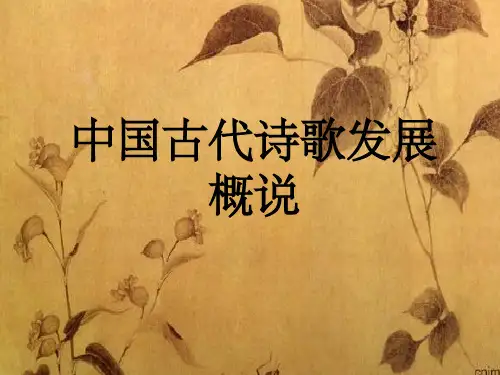 高中语文中国古代诗歌发展概说