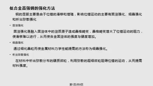 低合金高强钢的强化方法PPT课件