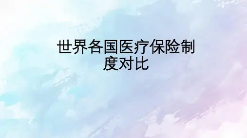 世界各国医疗保险制度对比PPT课件