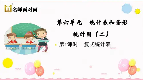 苏教版五年级上册数学教学课件第1课时  复式统计表