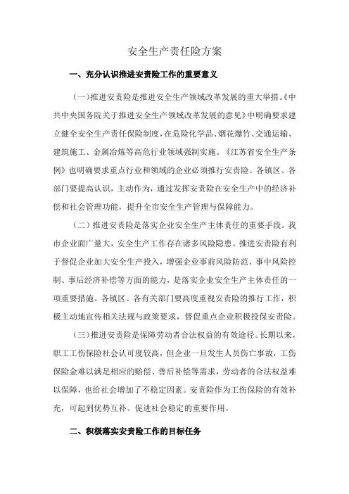 安全生产责任险方案