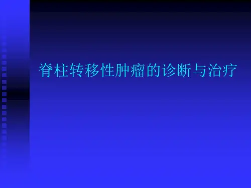 脊柱转移性肿瘤的诊断与治疗【63页】